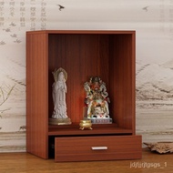 🚓Buddha Shrine Clothes Closet Statue Cabinet Home Worship Table with Door Altar Buddha Cabinet Lord Guanyin Shrine Cabin