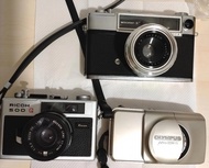 Yashica Minister-D, Ricoh 500 G, Olympus Zoom 115 相機！手動膠片機正常！2部$600包順豐！不含OLYMPUS