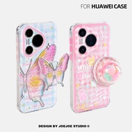 [Huawei Pura70 Series] JOEJOE Original Plaid Bubble Bear/Fox Pattern Colorful Butterfly Suitable for