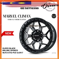 🇹🇭 THAI ORI OASIS Wheels Sport Rim  18" 9JJ ET12 6X139.7 MARVEL CLIMAX 4X4 SAND GLOSS BLACK RED OFF 