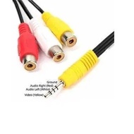 3.5MM 3 TO 3 RCA FEMALE LINE JACK CABLE 3.5 MALE TO 3 RCA FEMALE/