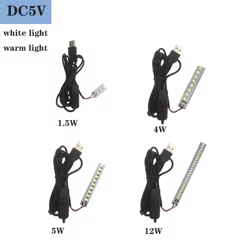 DC5V USB Plug 5730 SMD LED chip Beads one color Light Board lamp source 1W 4W 5W 12W With 1.5M ON /O