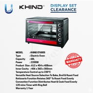 [DISPLAY SET/KEMEK/CALAR STOCK] KHIND 68L ELECTRIC OVEN OT6805 | KETUHAR ELEKTRIK , JAMINAN 1 TAHUN