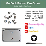 1 Set 10 pcs Stainless Steel Bottom Case Screw for MacBook Pro Retina 13 15 A1425 A1502 A1398