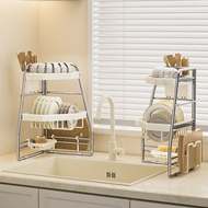 Kitchen Sink Storage Rack Multifunctional Dish Drainer Rack for Washing Sink Countertop Above Sink D