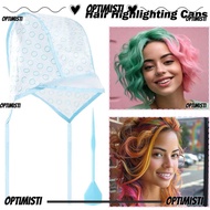 OPTIMISTI8E Hair Coloring Cap, With Plastic Crochet Hook Reusable Hair Highlighting Cap,  Blue Hair 