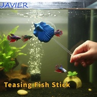 JAVIER Betta Training Wand, Long Pole Colorful Teasing Fish Stick, Creative Resin Fish Shaped Simula