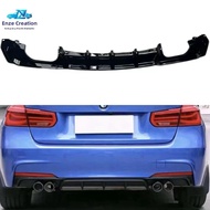 BONINGYU | For BMW 3 Series F30 Dual Exhaust Rear Lip Non-invasive Installation Carbon Texture Black