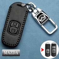 Mazda Genuine Leather Car Remote Key Case Suitable For Mazda 2/Mazda3/CX-3/CX-5/Skyactiv Key Cover K