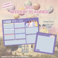 [FREE PHOTOCARD] BTS Handmade Weekly Planner &amp; Memopad SET