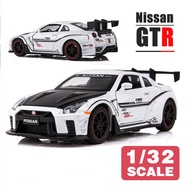 LEO 1:24 & 1:32 Nissan GTR R35 Skyline Ares โมเดลรถของเล่นสำหรับเด็กผู้ชายของเล่นเด็กของขวัญสำหรับเด