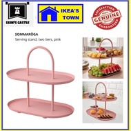 IKEA SOMMARÖGA Serving stand, two tiers, pink  High tea stand, desert platter, cake stand, dulang 2 