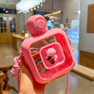 Straw Straw water cup Cute water cup Cube Sugar Straw High-Value water Bottle Square Portable cup Pl