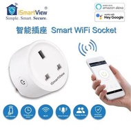 新型外置智能無線插座 Smart WiFi Socket Plug 港式英規13A插頭 APP控制家電 遠端遙控開關 家居排程 監測用電 聲控萬能插  iSmartView ARW-P23