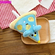 SHANHAI 6pcs Pizza Mouse Keychain, Cartoon Keychain Combination Friendship Pizza Pendant, Potato Cut