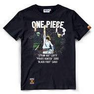 เสื้อยืดวันพีช One Piece 1151-BK LUFFY+ZORO+SANJI