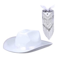 Funny Party Hats - Cowboy Hat For Adults - Cowgirl Hat - Cowboy Hat And Paisley Bandana - Cowgirl Co