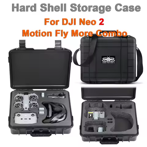 Hard Case for DJI Neo 2 Motion Fly More Combo Portable Storage Bag with Shoulder Strap PP Material S
