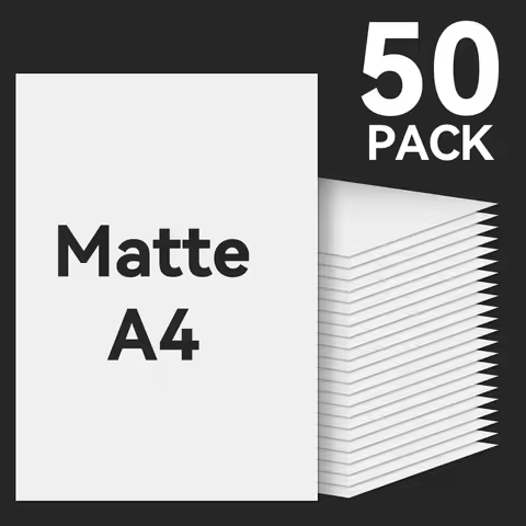 30/50 Sheets Matte Printable Vinyl Sticker Paper A4 Adhesive Photo Paper DIY Label Waterproof Printi