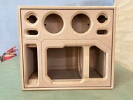 ตู้ลำโพงDIY ตู้แบนพาส8นิ้วกระแทกข้าง ซับ1ดอก (ลมหลังดอก)กลาง4นิ้ว"แหลม3นิ้ว" ห้องซับแยก ไม้MDF15มิล 