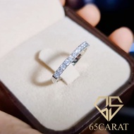 65Carat - แหวนเพชรแท้  แหวนแถวเพชรเม็ดละ 3 ตัง 10เม็ด เพชรวม 30 ตัง ทองคำแท้9K{37.5%} รหัสR32