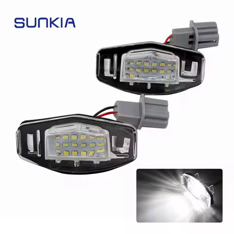 Car LED License Plate Number Light For Acura MDX Rl TSX For Honda Accord Civic City MK4 Odyssey Buil