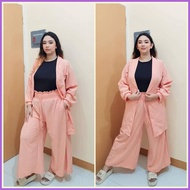◙ ☸ ♠ Elegant Plus Size Maxi Corporate Attire for Women XL-5XL Booba Corporate Attire Smacking Pant