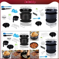 [Lohobby] 12PC 8 Inch Air Fryer Accs Kits 4.2QT-6.8QT Deep Fryer Pizza Pan Skewers Rack