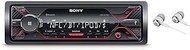 Sony DSX-A410BT Single Din Bluetooth Front USB AUX Car Stereo Digital Media Receiver Bundled with Earbuds (No CD Player)