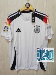 #เสื้อบอลทีมชาติ เยอรมัน เหย้า 2024 สีขาว เกรดแฟนบอล เสื้อเปล่า+ ฟลูออฟชั่น ยูโร ชื่อเบอร์นักเตะดัง