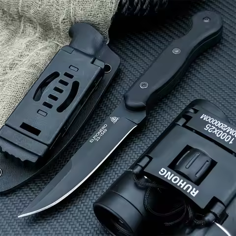 Newest TOPS Fixed Blade Hunting Knife 8Cr13Mov Steel Blade G10 Handle with Sheath Outdoor Camping Su