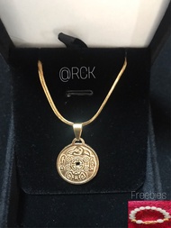 Lucky Charm Money Amulet Necklace 24k Gold Plated