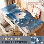 💘&amp;Cartoon Desk Table Mat Waterproof Oil-Proof Desk Leather Mat Dressing Table Cover Cloth Student Study Desk Table Mat N