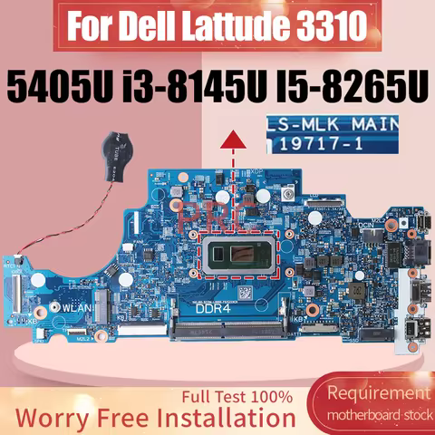 19717-1 For DELL Lattude 3310 Laptop Motherboard With 5405U i3-8145U I5-8265U 06D967 06D915 06C776 N