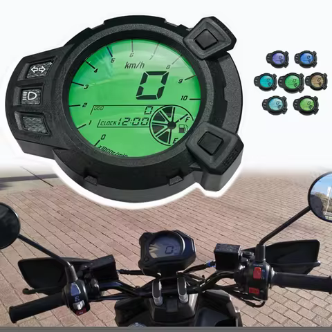 7-Color Background Display Motorcycle Speedometer Moto Digital Tachometer Dashboard for Yamaha Zuma1