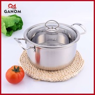 BIG SALE stainless steel soup cooking pot with glass lid/saucepot