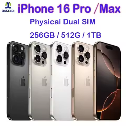 100% Original iPhone 16 Pro MAX Smartphone 6.9" Dual SIM Unlocked 5G Cell Phone Retina XDR OLED 6.3"