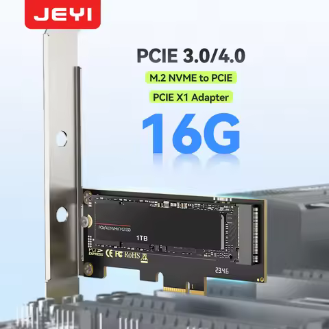 JEYI M.2 NVMe to PCIE X1/X4 Adapter —PCIe 3.0/4.0 M.2 PCIe Interface Converter, SSD Expansion Card f