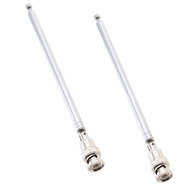 [heaven] 2pcs Radio Scanner Antenna 20-1300MHz 7 Section Telescopic BNC CB Antenna