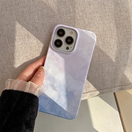 Mist Diffusion Blue Frosted Full Edge Protection Case for iPhone 14 pro Max Apple 12 New Model 11 Ma