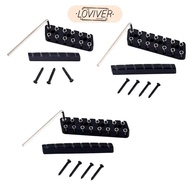 [LOVIVER] 6/7/8 String Headless Guitar Bridge & Slotted Camel Nut for Guitar Accs