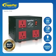 PowerPac Converter Transformer 1000W Heavy Duty Step Up &amp; Down Voltage 110V / 220V Voltage Regulator (ST1000)