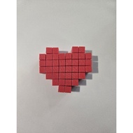 3D Printed Pixel heart fidget toy