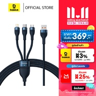 Baseus สายชาร์จเร็ว รุ่น  Flash Series Ⅱ Fast Charging Data Cable แบบ USB to Micro USB+Lightning+Typ