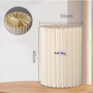 [QT] Round Folding Paper Pedestal Cylinder – Accordion Paper Stand Table for Party Decoration with F