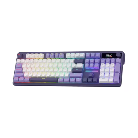 Redragon K762 Wireless Gasket Gaming Keyboard w/Hype Screen & Knob, 104 Keys Mechanical Keyboard