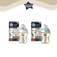 Tommee Tippee Closer to Nature Feeding Bottle Wide Neck PPSU 260ml/9oz With Breast-like Teat 3m+