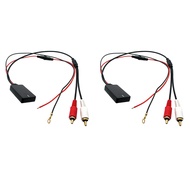 2X Bluetooth AUX Receiver Module 2 RCA Cable Adapter Car Radio Stereo Wireless Audio Input Music Play for Truck Auto