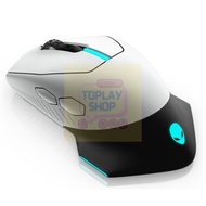 official alienware brand aw610m wired/wireless pro gaming mouse - off-white