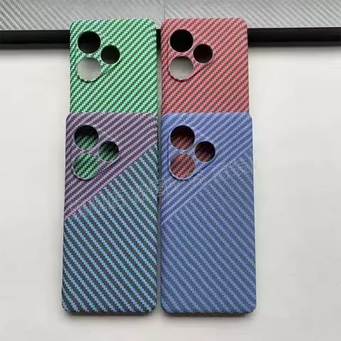 For Realme GT 6 GT6 6T Neo6 SE 5G Case Luxury Carbon Fiber Stripe Skin-friendly Back Cover For Realm